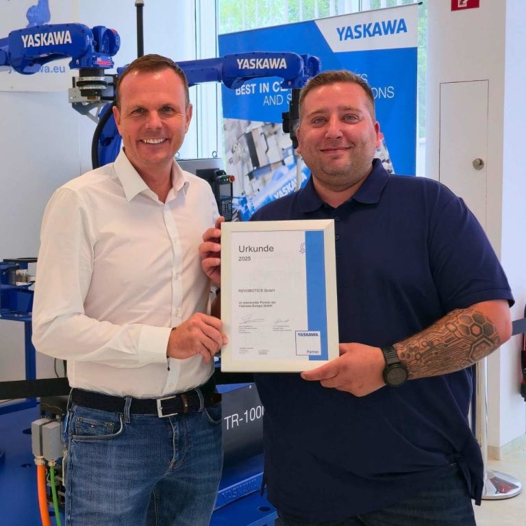 Yaskawa autorisierter Partner Urkundenübergabe bei Yaskawa in Allershausen